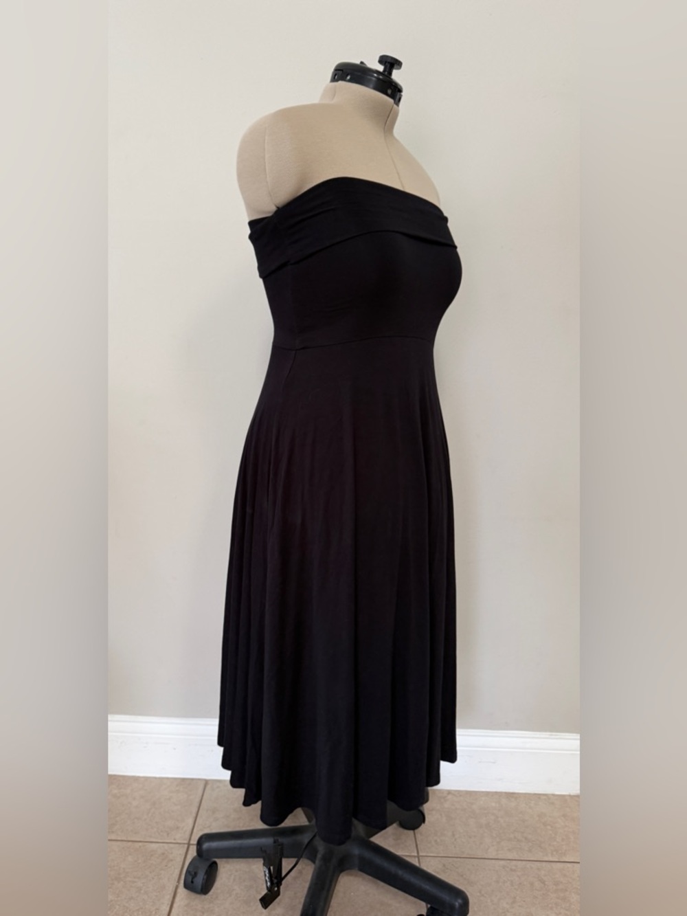 INC International Concepts Strapless Black Midi Dress - Picture 2 of 5